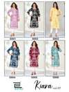 Kiara Vol 5 Vil Blue Hills Rayon Lucknavi Work Designer Kurti Wholesale Market In Surat
